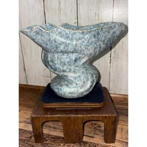 Vintage Roseville Pottery Capri Green/Blue Speckled Vase 580-6” MCM Art Deco